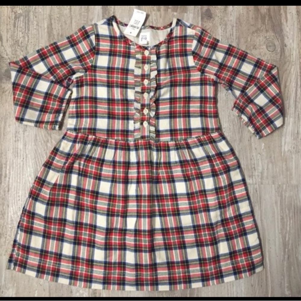 GAP Holiday Plaid dress 4T
